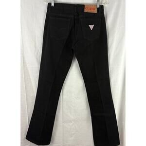 Vintage 90s Guess Jeans Black Denim Style 39046 Size 28 Straight Leg Cotton